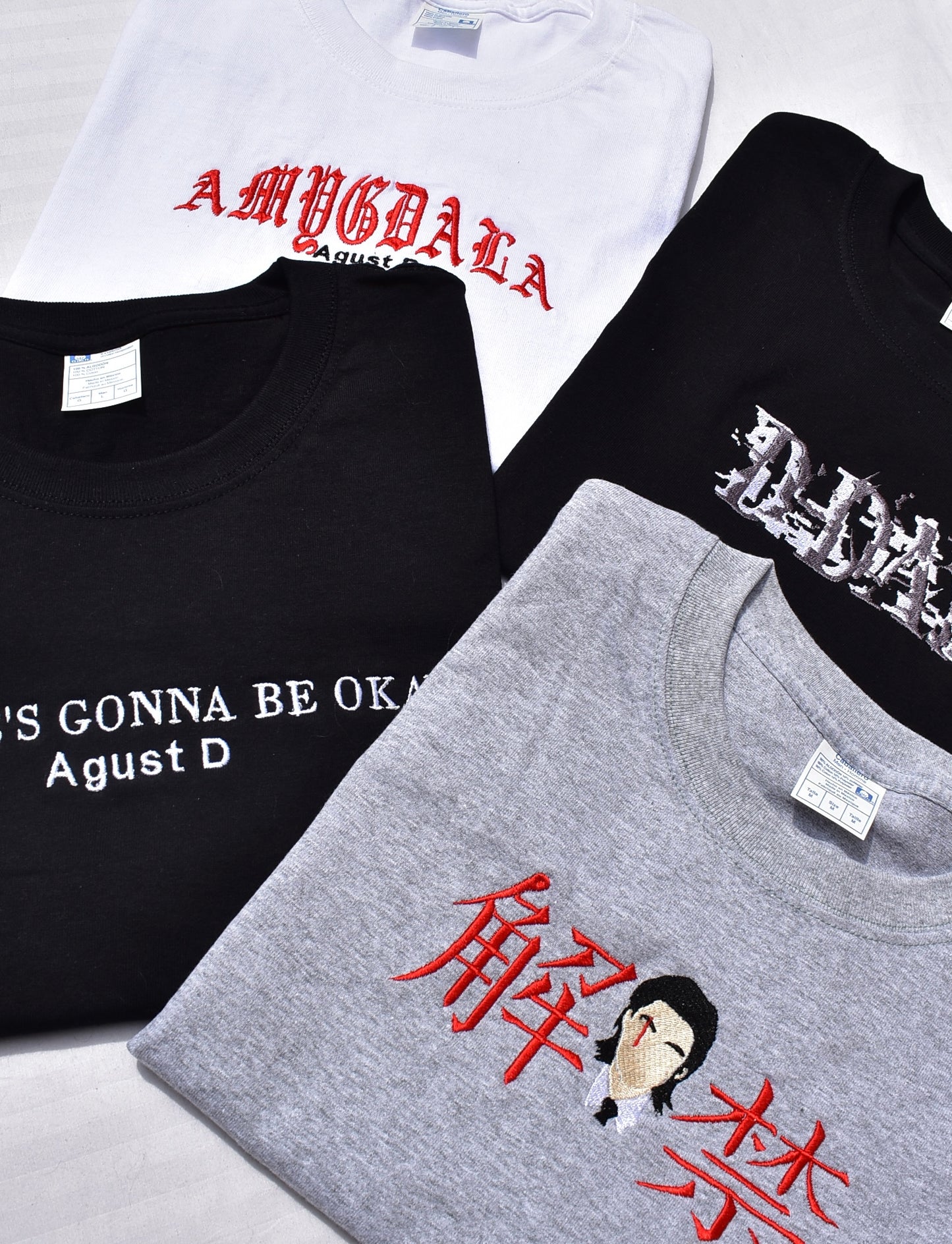 FUTURE'S GONNA BE OKAY AGUST D PLAYERA NEGRA BORDADA bts