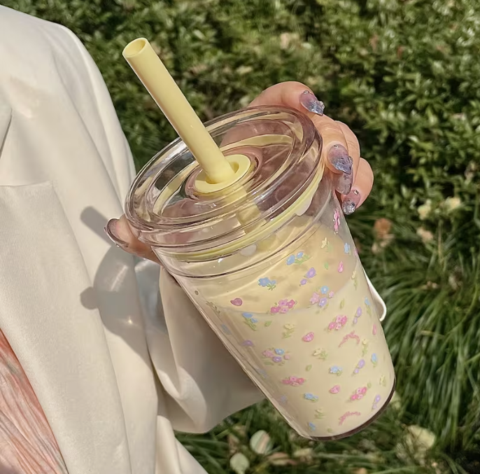 VASO FLORAL DE ACRILICO TRANSPARENTE 16oz