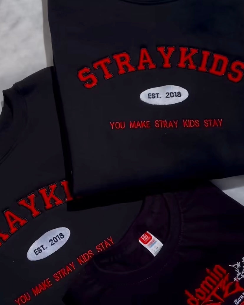 STRAY KIDS SUDADERA BORDADA, UNISEX