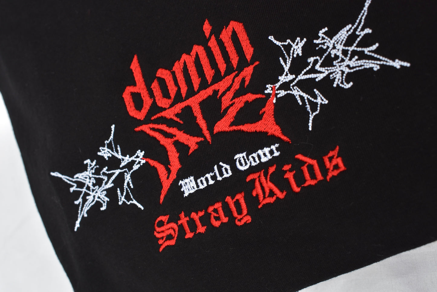 DominATE TOUR STRAY KIDS playera negra bordada UNISEX