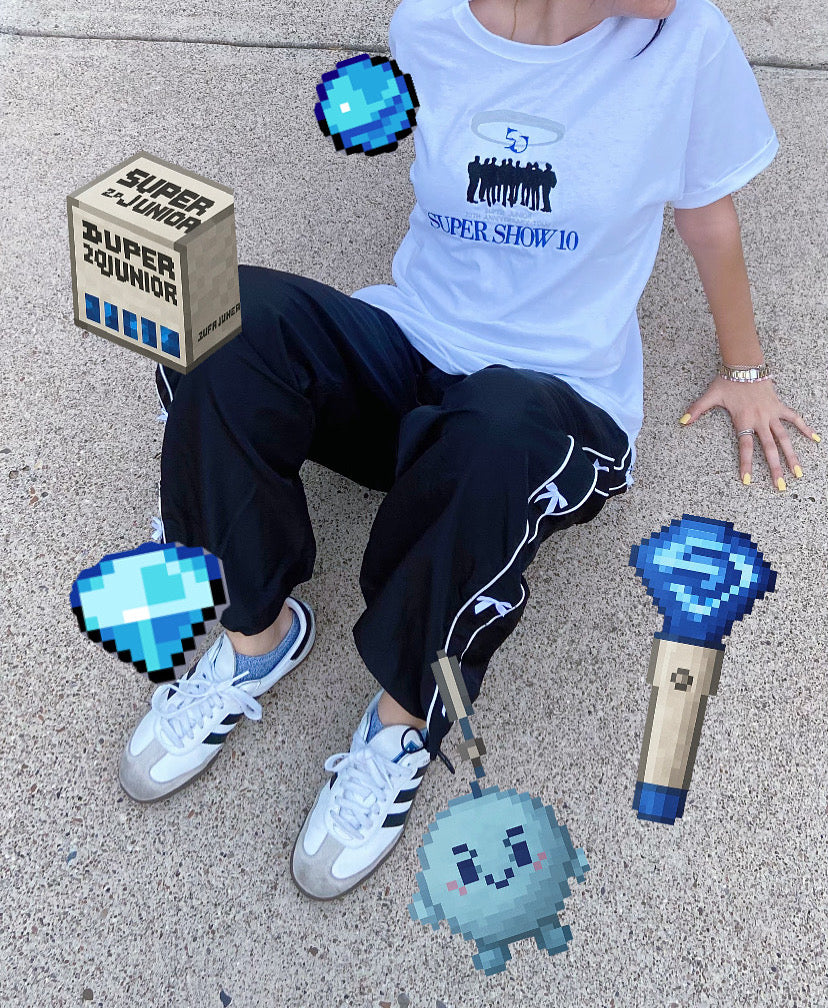 SUPER JUNIOR SUPER SHOW 10 TOUR PLAYERA BLANCA BORDADA