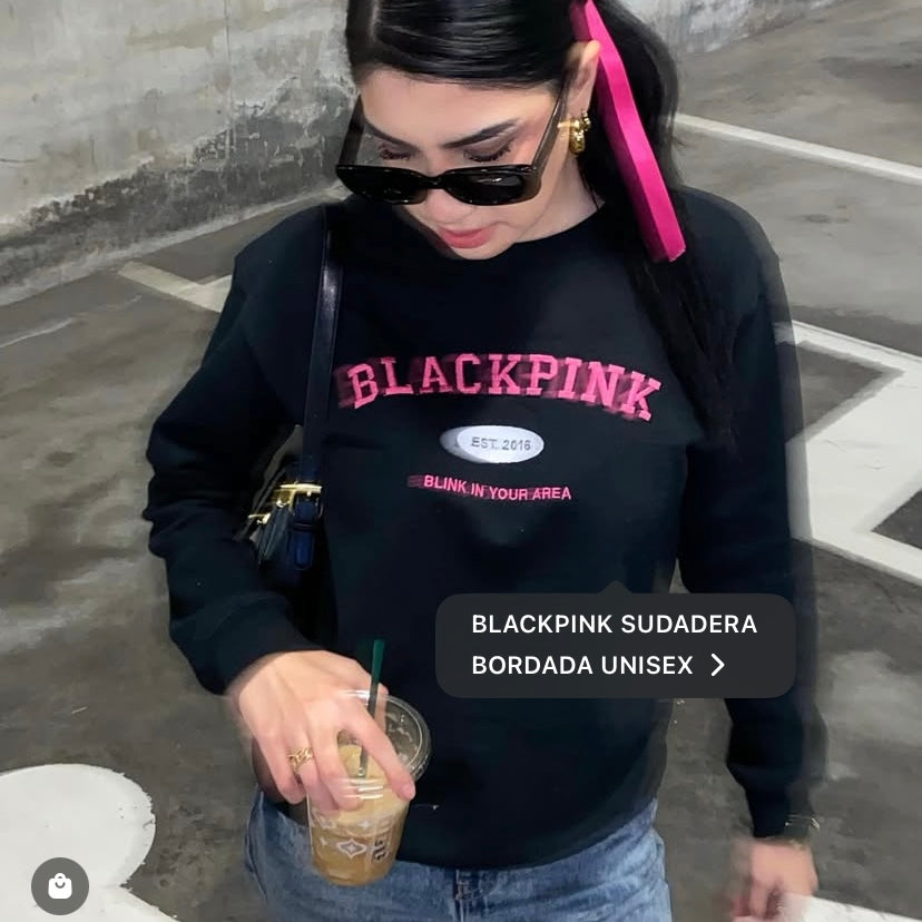 BLACKPINK SUDADERA BORDADA UNISEX