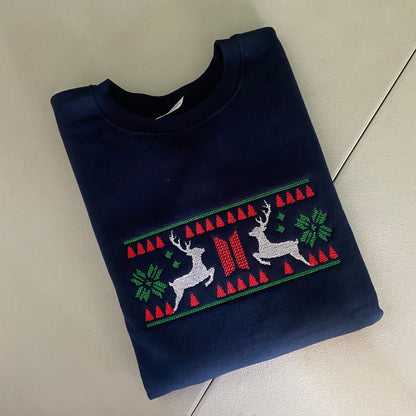 BTS UGLY CHRISTMAS SWEATER SUDADERA BORDADA
