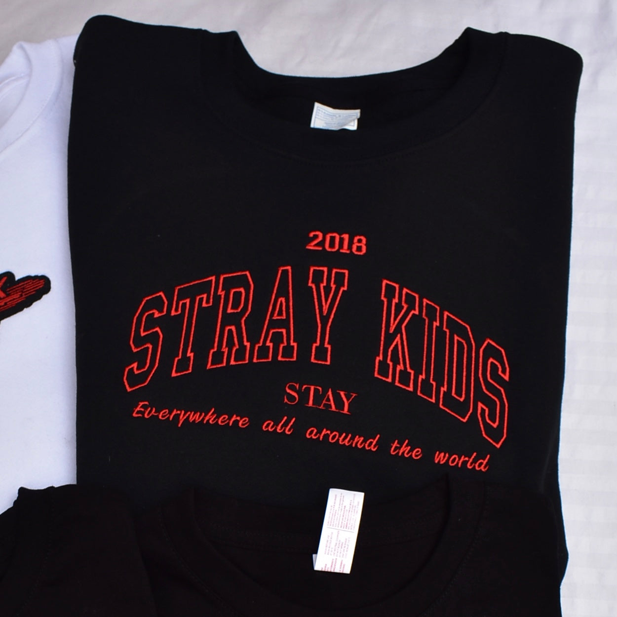 STRAY KIDS 2018 sudadera negra bordada UNISEX