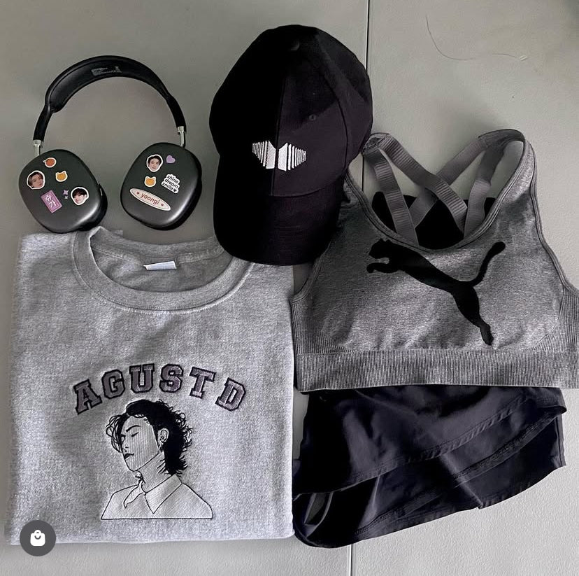 SUDADERA AGUST D GRIS BORDADA