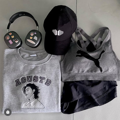 SUDADERA AGUST D GRIS BORDADA