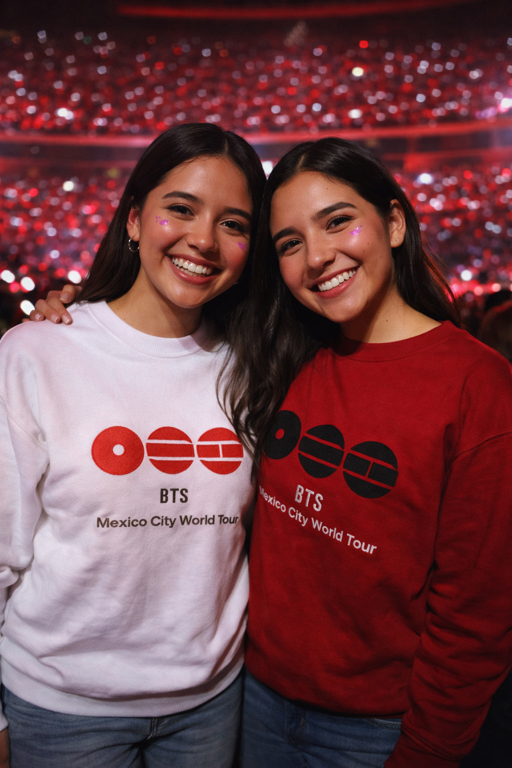 BTS World Tour 2026 – Sudadera Conmemorativa (México City Edition) ROJA O BLANCA