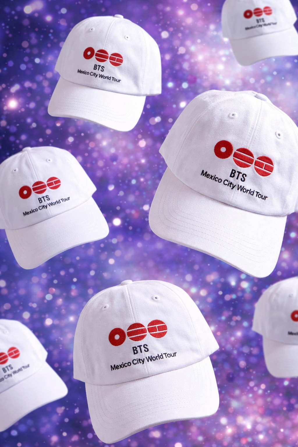 BTS World Tour 2026 – Gorra blanca Conmemorativa (México City Edition)
