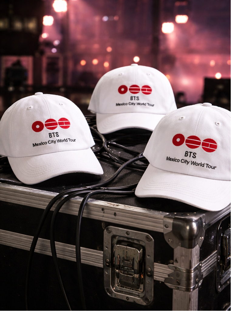 BTS World Tour 2026 – Gorra blanca Conmemorativa (México City Edition)