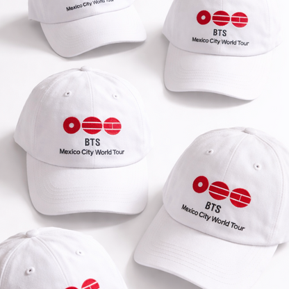 BTS World Tour 2026 – Gorra blanca Conmemorativa (México City Edition)