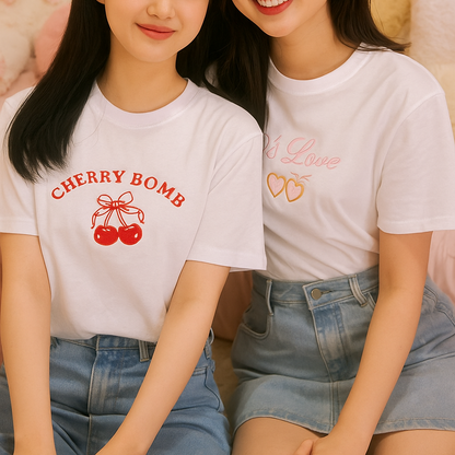 NCT CHERRY BOMB & 90’s LOVE PLAYERA BORDADAS