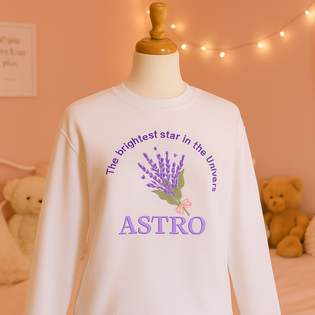 ASTRO LILAC SUDADERA BORDADA UNISEX