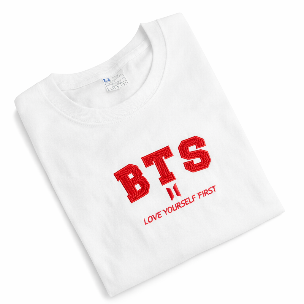 BTS GOLD PLAYERA BORDADA