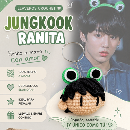 JUNGKOOK RANITA BTS CROCHET LLAVERO 10x10CM