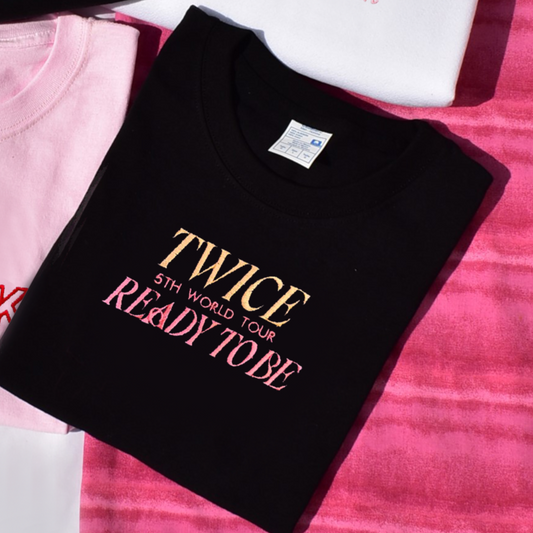 READY TO BE TWICE PLAYERA NEGRA BORDADA