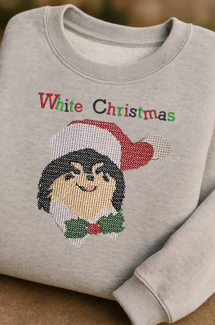 WHITE CHRISTMAS TAEHYUNG YEONTAN V BTS SWEATER SUDADERA BORDADA