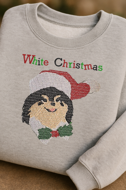 WHITE CHRISTMAS TAEHYUNG YEONTAN V BTS SWEATER SUDADERA BORDADA