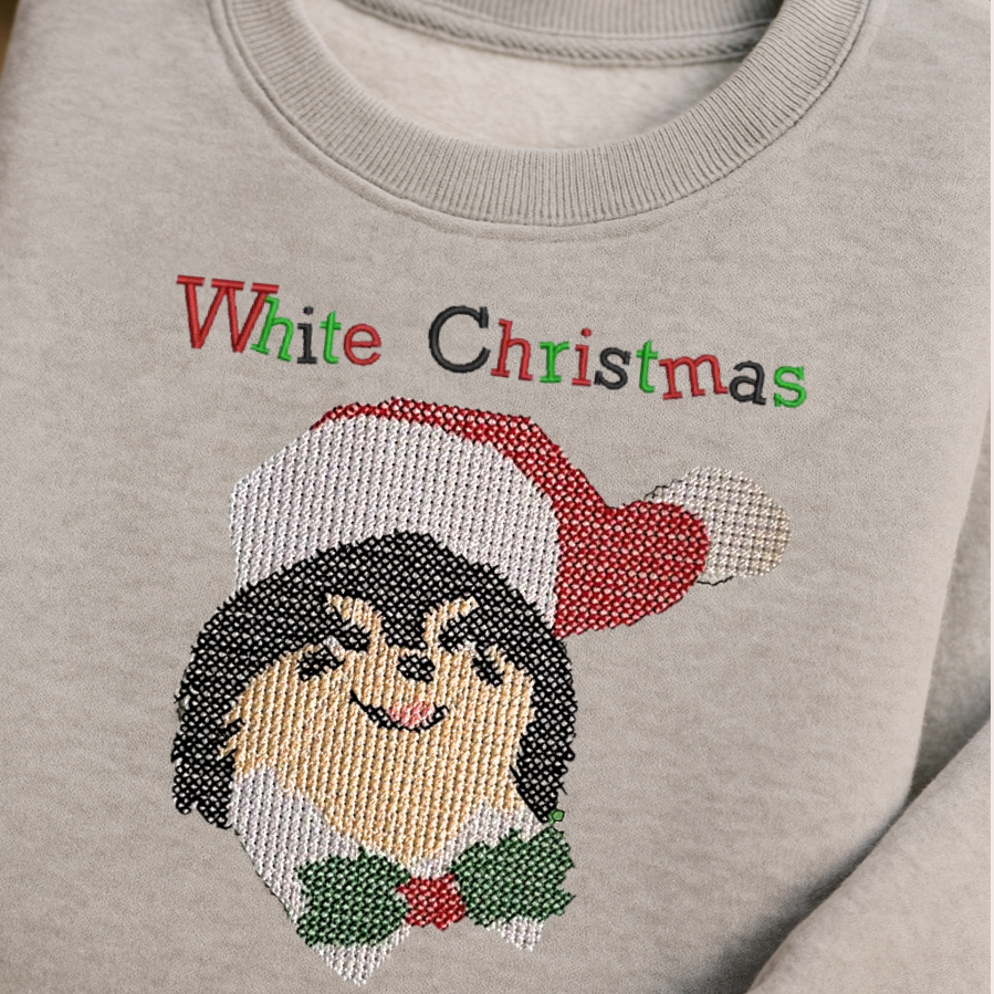 WHITE CHRISTMAS TAEHYUNG YEONTAN V BTS SWEATER SUDADERA BORDADA