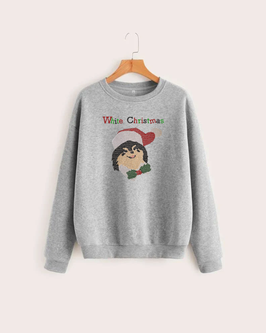 WHITE CHRISTMAS TAEHYUNG YEONTAN V BTS SWEATER SUDADERA BORDADA
