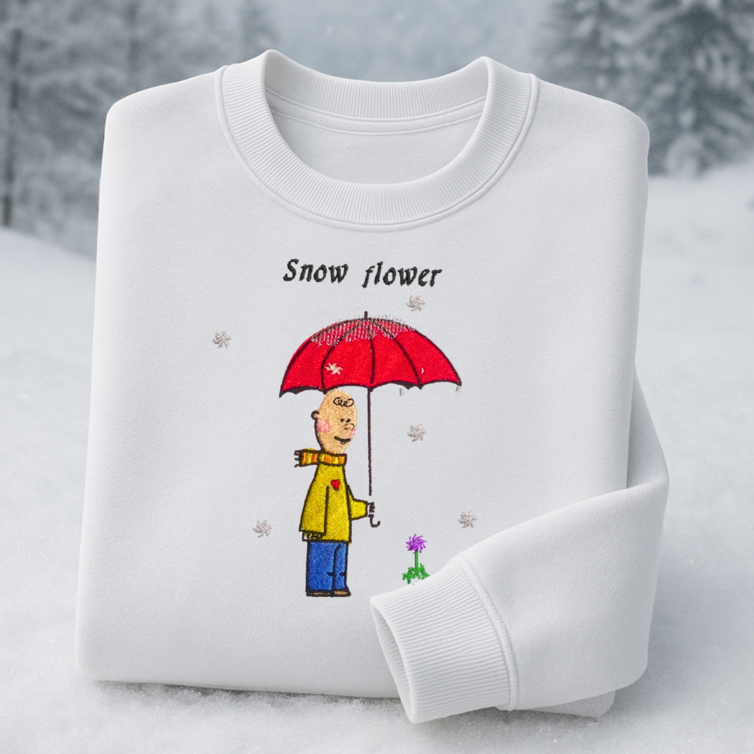 SNOW FLOWER TAEHYUNG V BTS CHRISTMAS SWEATER SUDADERA BORDADA