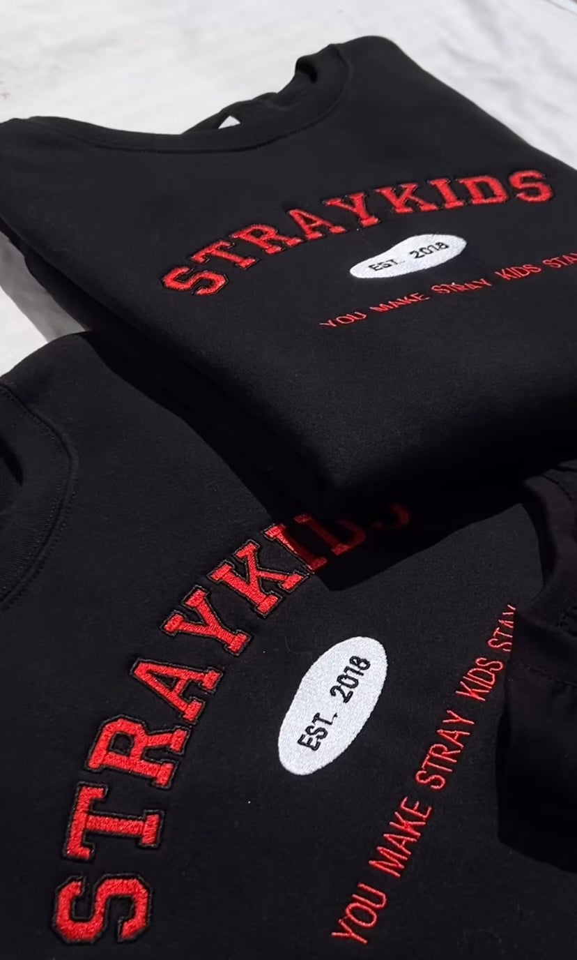 STRAY KIDS SUDADERA BORDADA, UNISEX