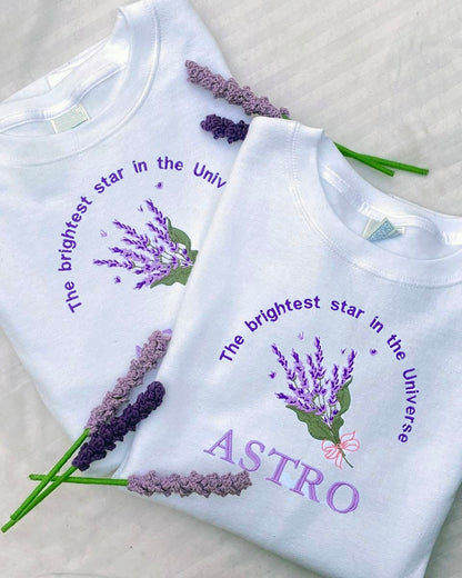 ASTRO LILAC SUDADERA BORDADA UNISEX