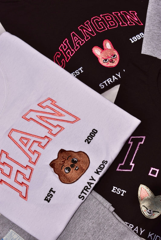 SKZOO STRAY KIDS PLAYERA NEGRA BORDADA