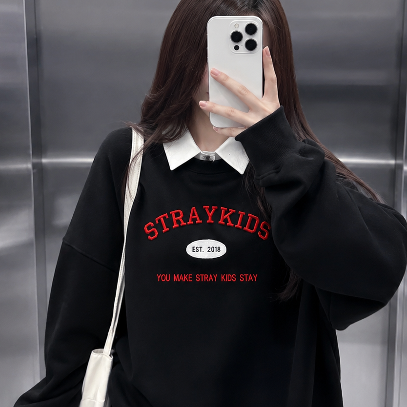 STRAY KIDS SUDADERA BORDADA, UNISEX