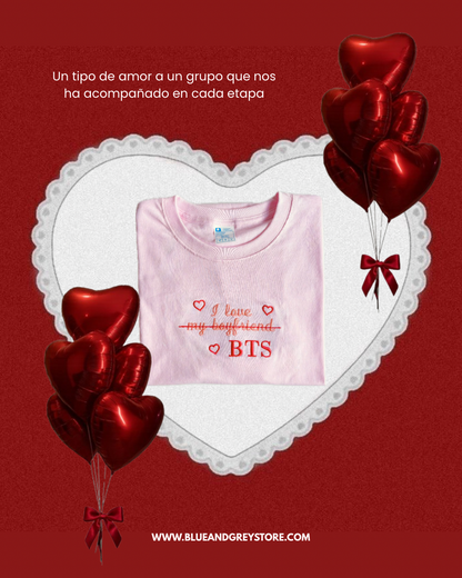 I LOVE MY... CUPID COLLECTION PLAYERA ROSA BORDADA MANGA CORTA