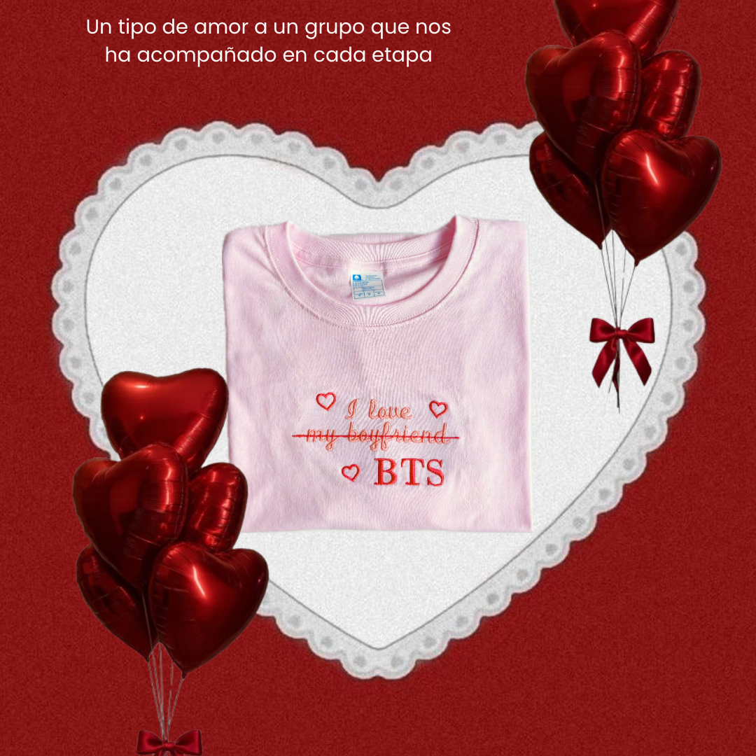 I LOVE MY... CUPID COLLECTION PLAYERA ROSA BORDADA MANGA CORTA