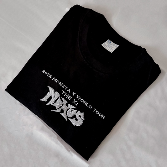 NEXUS MONSTA X PLAYERA NEGRA BORDADA