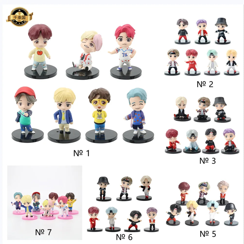 7pcs/set Bangtan BTS FIGURAS