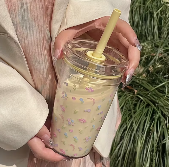 VASO FLORAL DE ACRILICO TRANSPARENTE 16oz