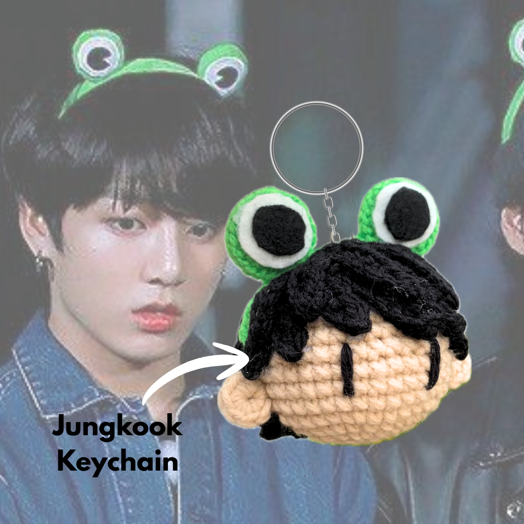 JUNGKOOK RANITA BTS CROCHET LLAVERO 10x10CM