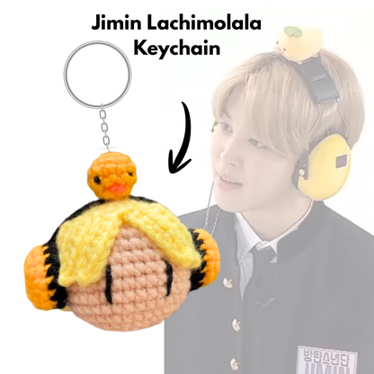JIMIN LACHIMOLALA BTS CROCHET LLAVERO 10x10CM