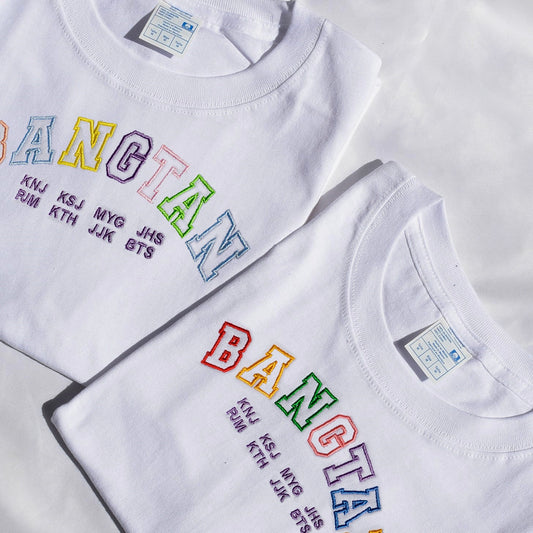 BTS BANGTAN PLAYERA BORDADA PASTEL / INTENSO