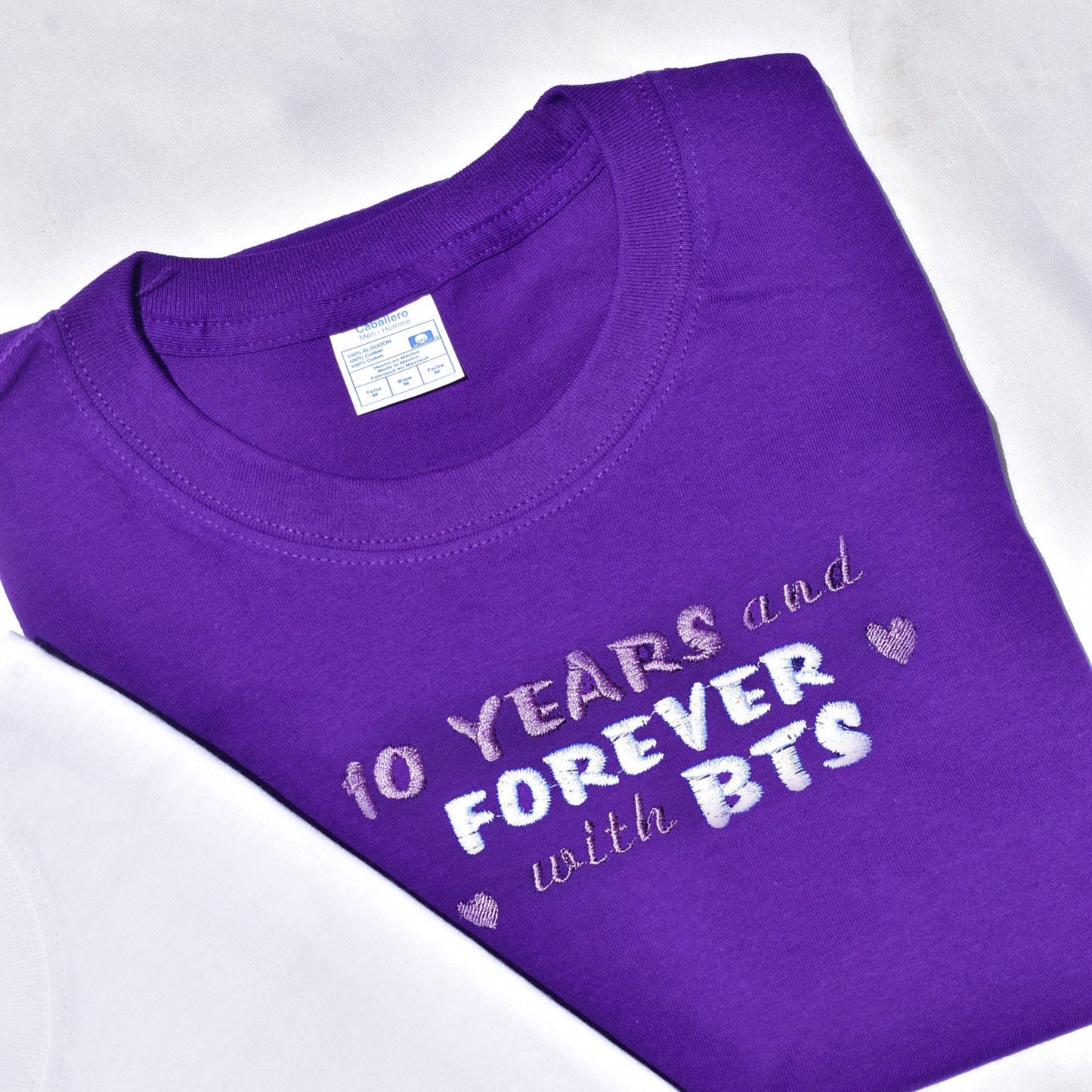 BTS 10th ANNIVERSARY playera bordada