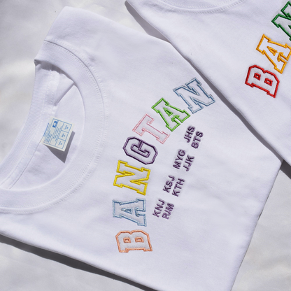 BTS BANGTAN PLAYERA BORDADA PASTEL / INTENSO