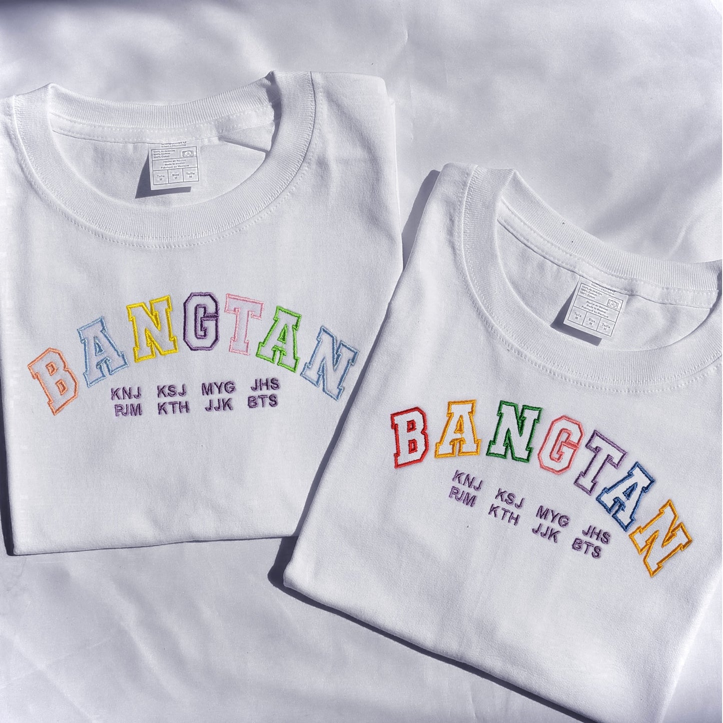 BTS BANGTAN PLAYERA BORDADA PASTEL / INTENSO