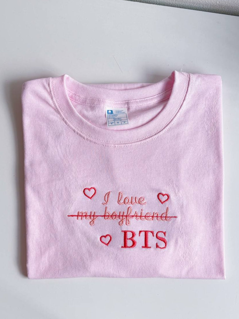 I LOVE MY... CUPID COLLECTION PLAYERA ROSA BORDADA MANGA CORTA