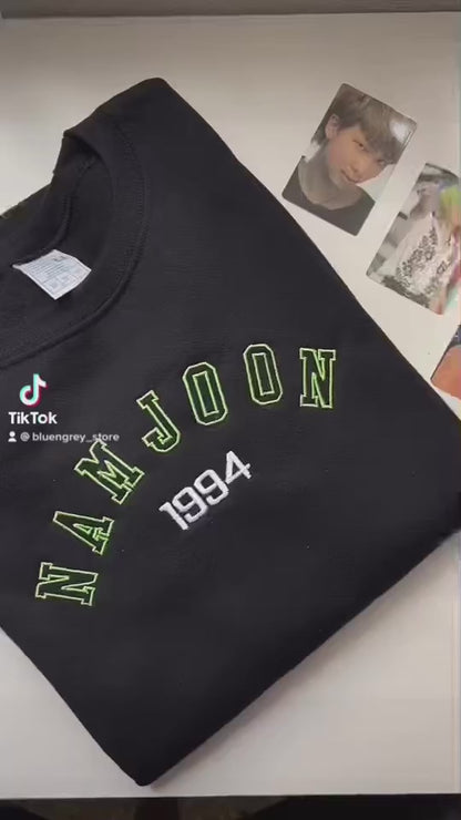 BTS MIEMBROS SUDADERA BORDADA