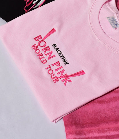 BORN PINK PLAYERA ROSA BORDADA UNISEX