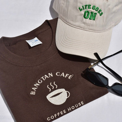 COFFEE BTS PLAYERA BORDADA